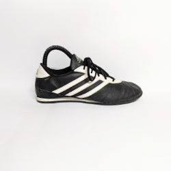 Adidas Three Stripes Black Leather Sneakers