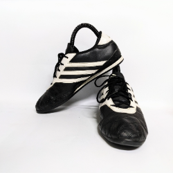 Adidas Three Stripes Black Leather Sneakers