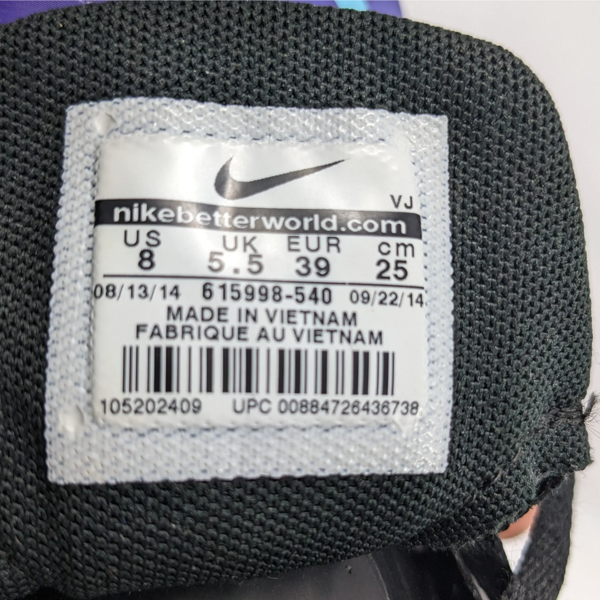 Nike Black Purple  Studs