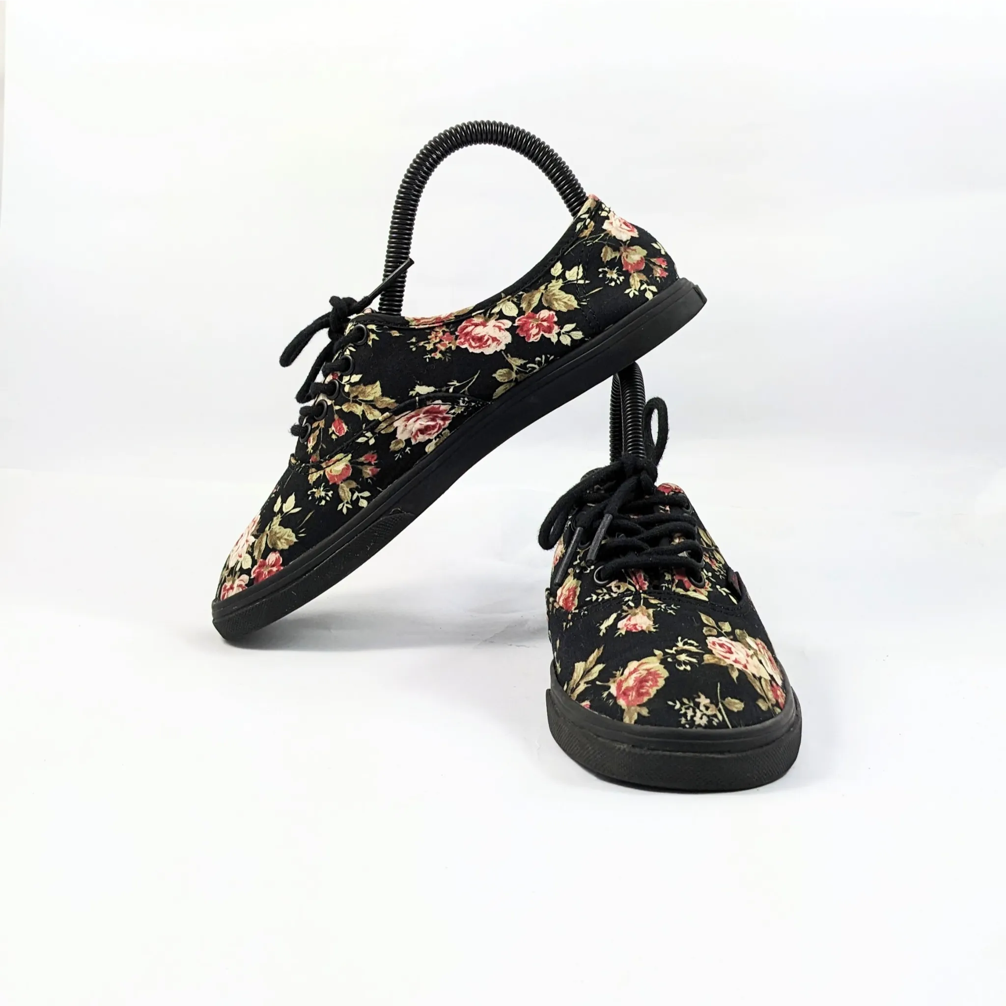 Vans Black Women Flowers Sneakers