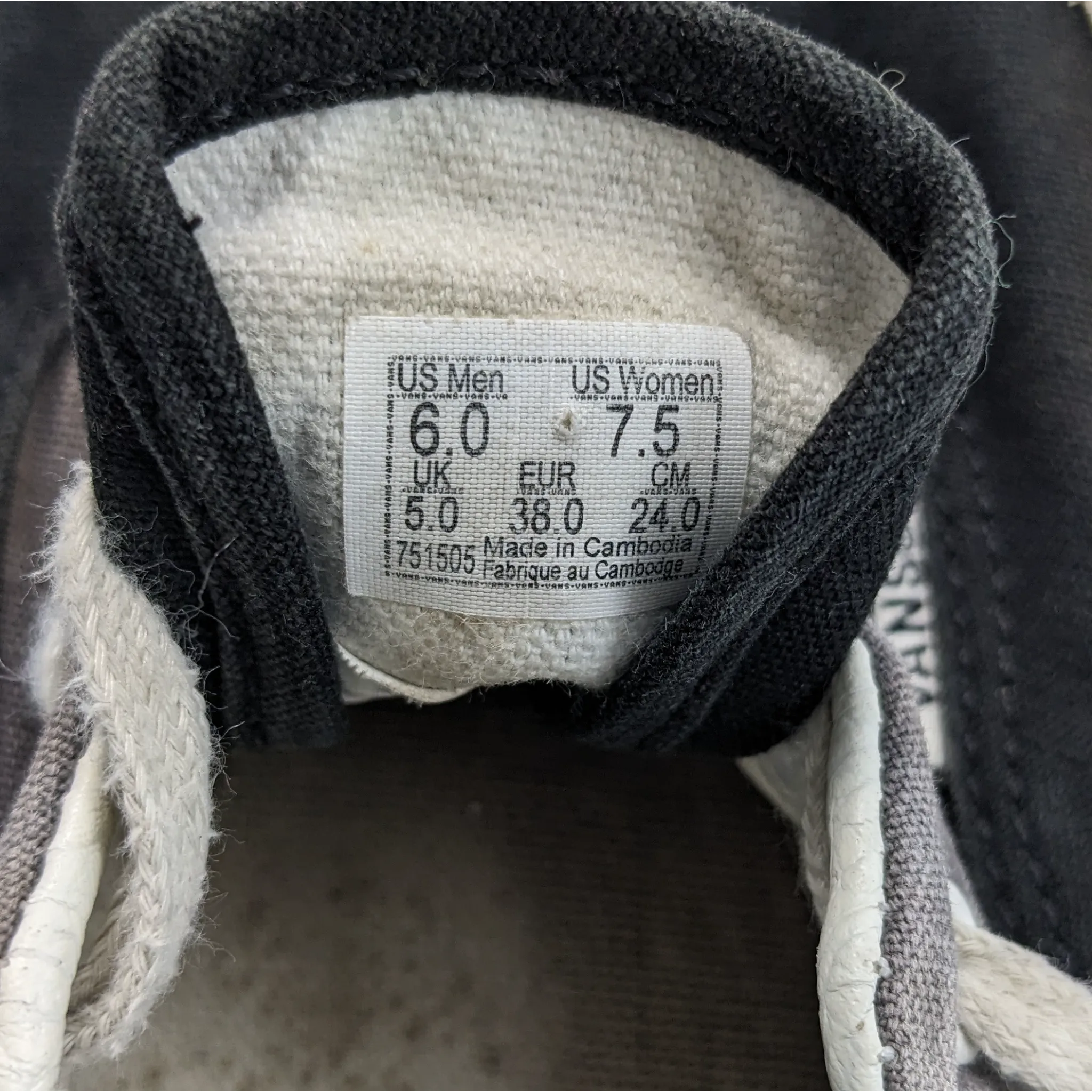 Vans Black Thick Sole Sneakers