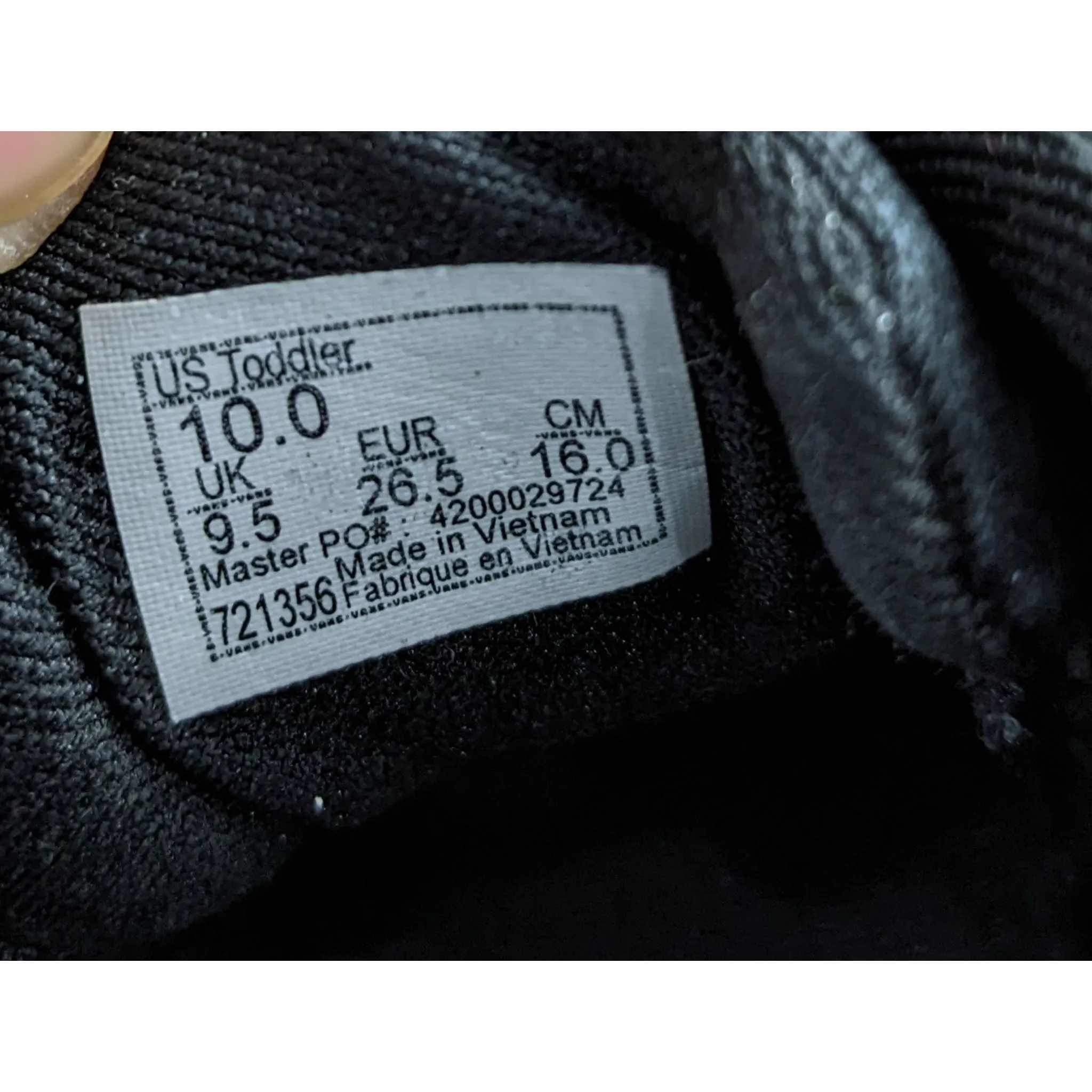 Vans Black Sneakers Kids