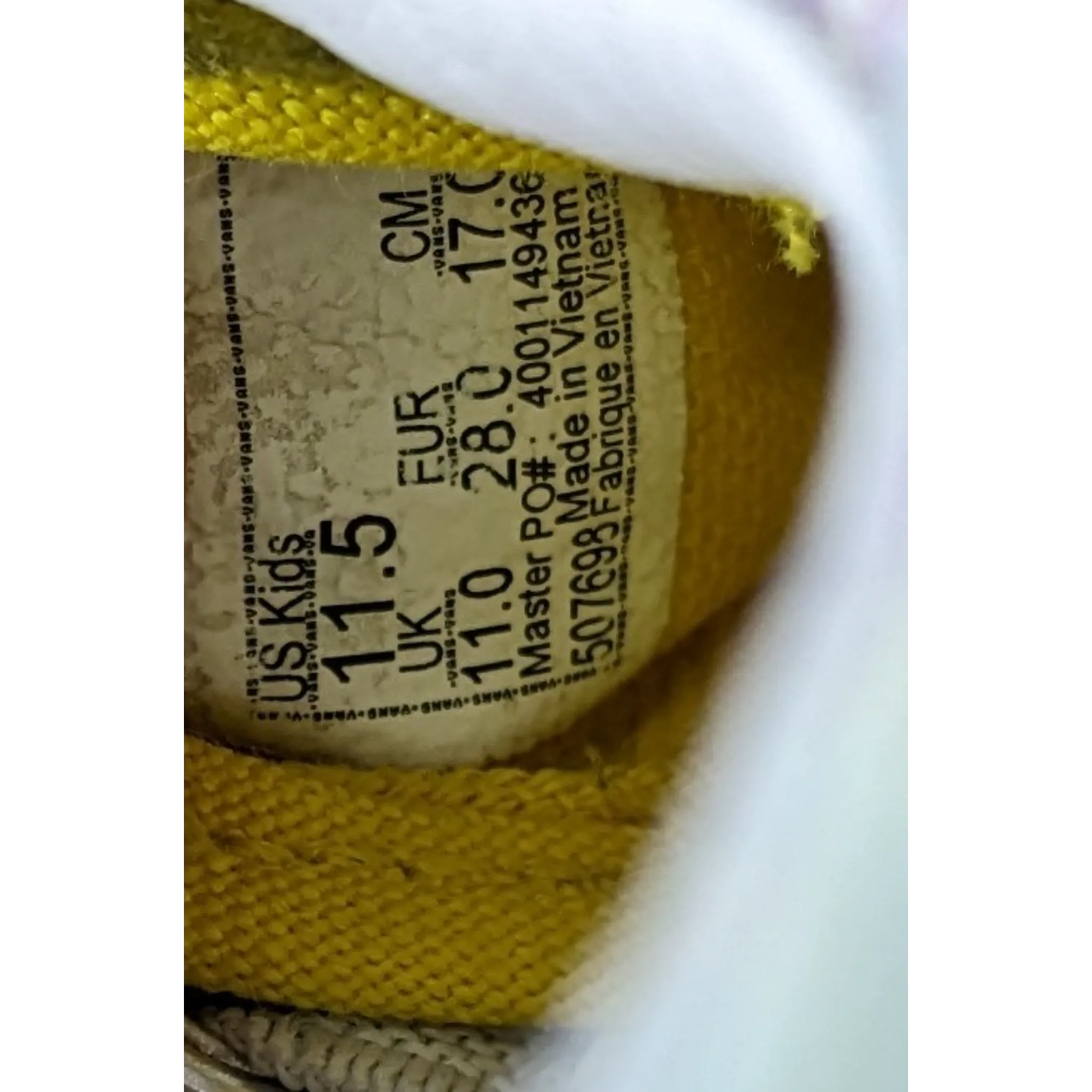Vans Yellow Sneakers Kids