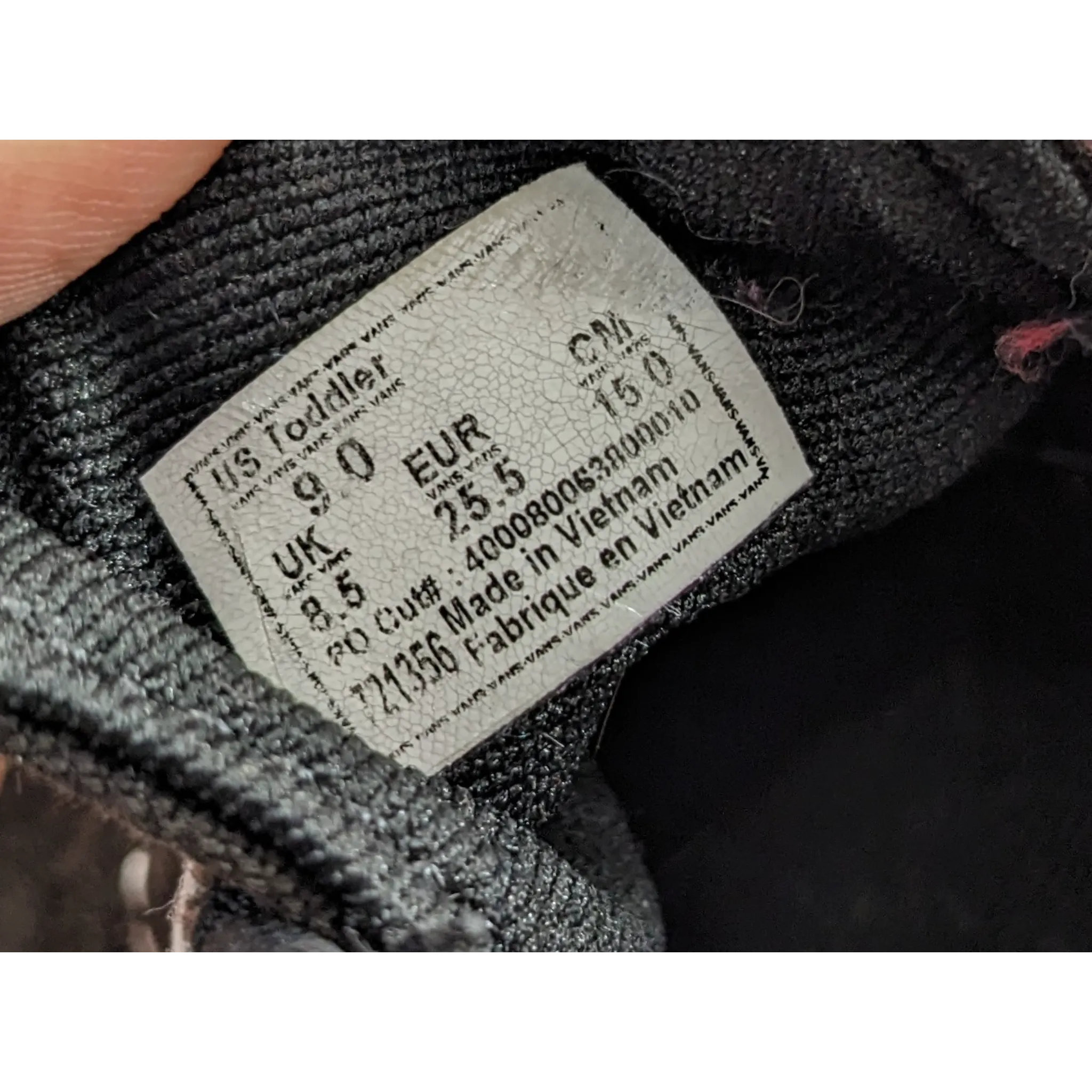 Vans Black Sneakers Kids