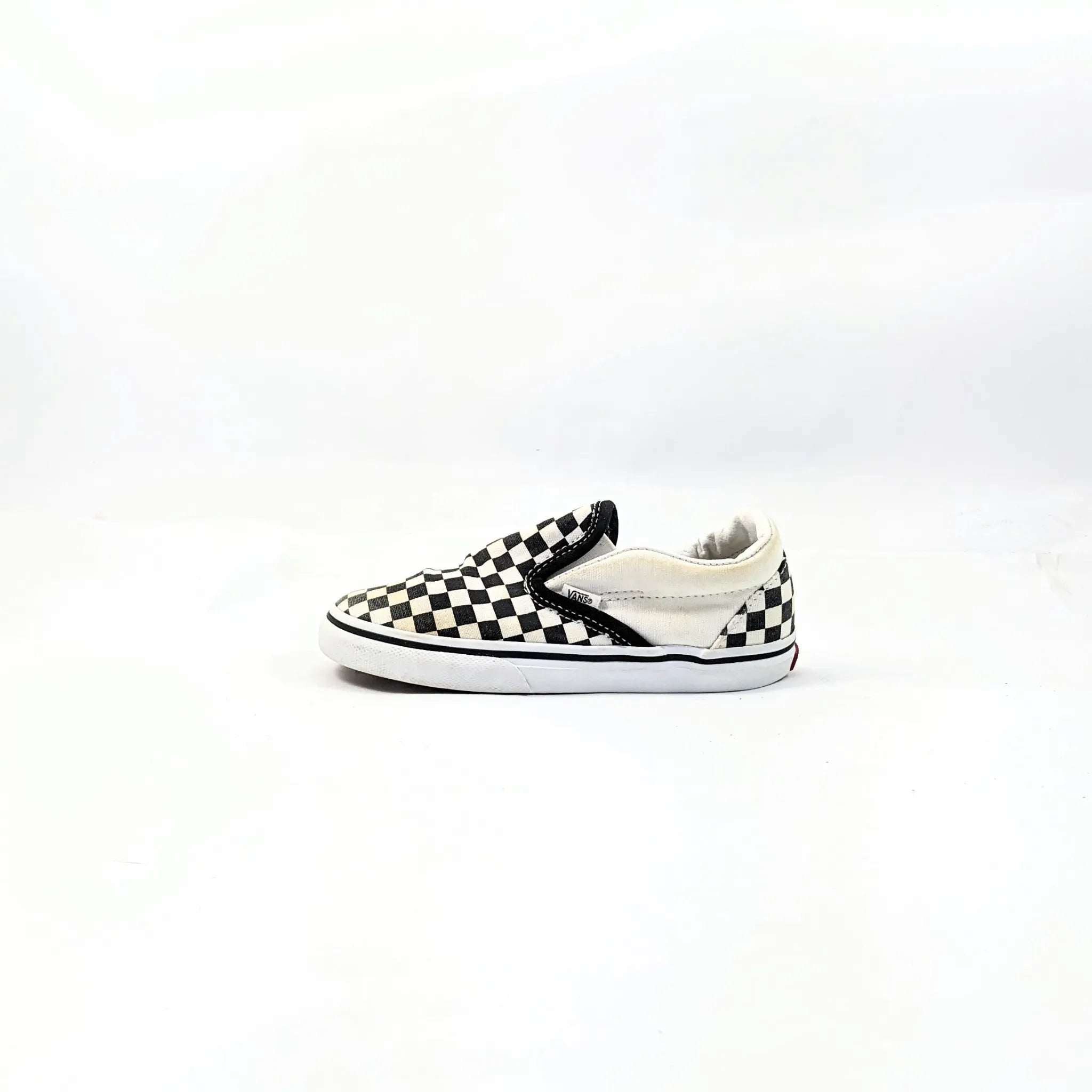 Vans White Checkerboard SlipOns