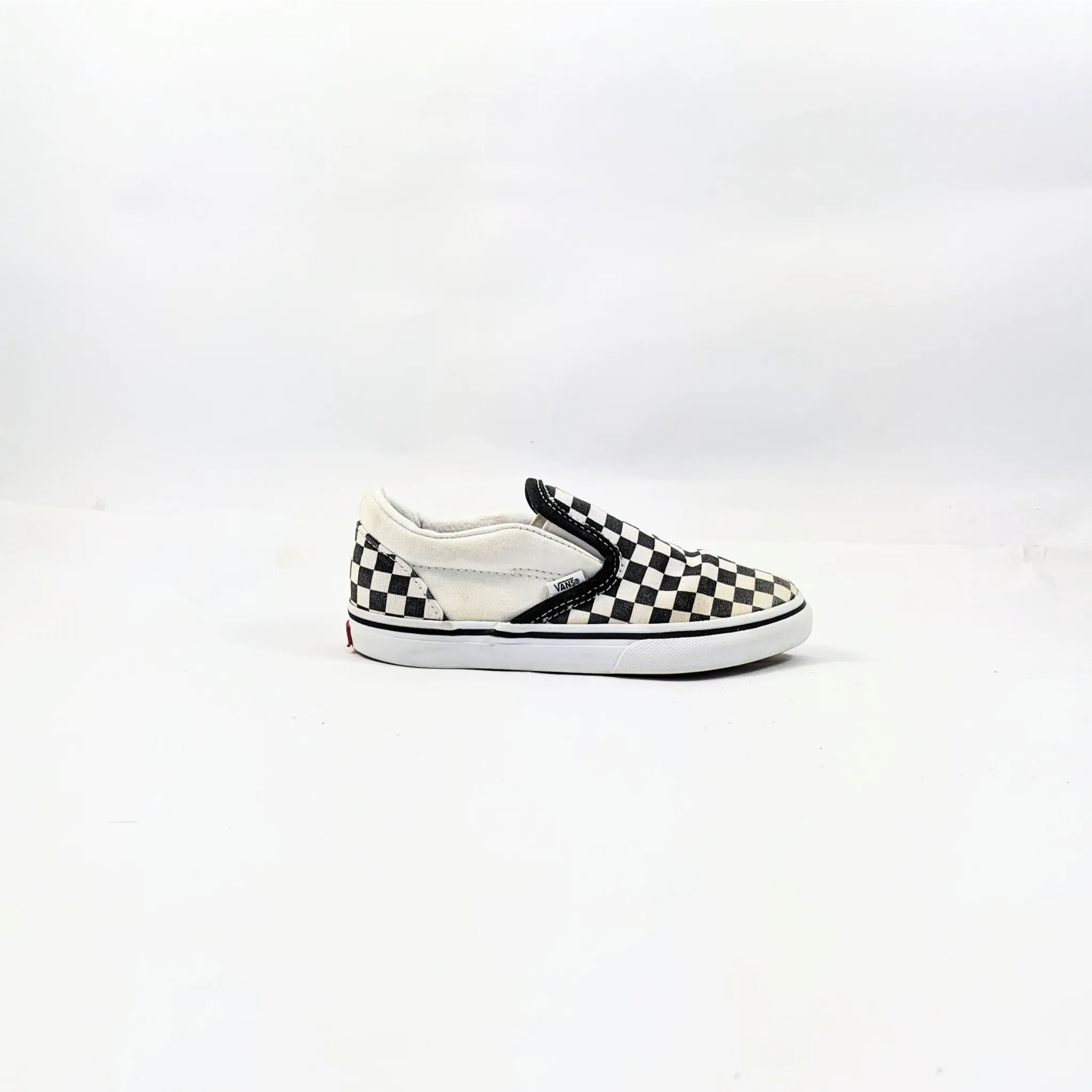 Vans White Checkerboard SlipOns