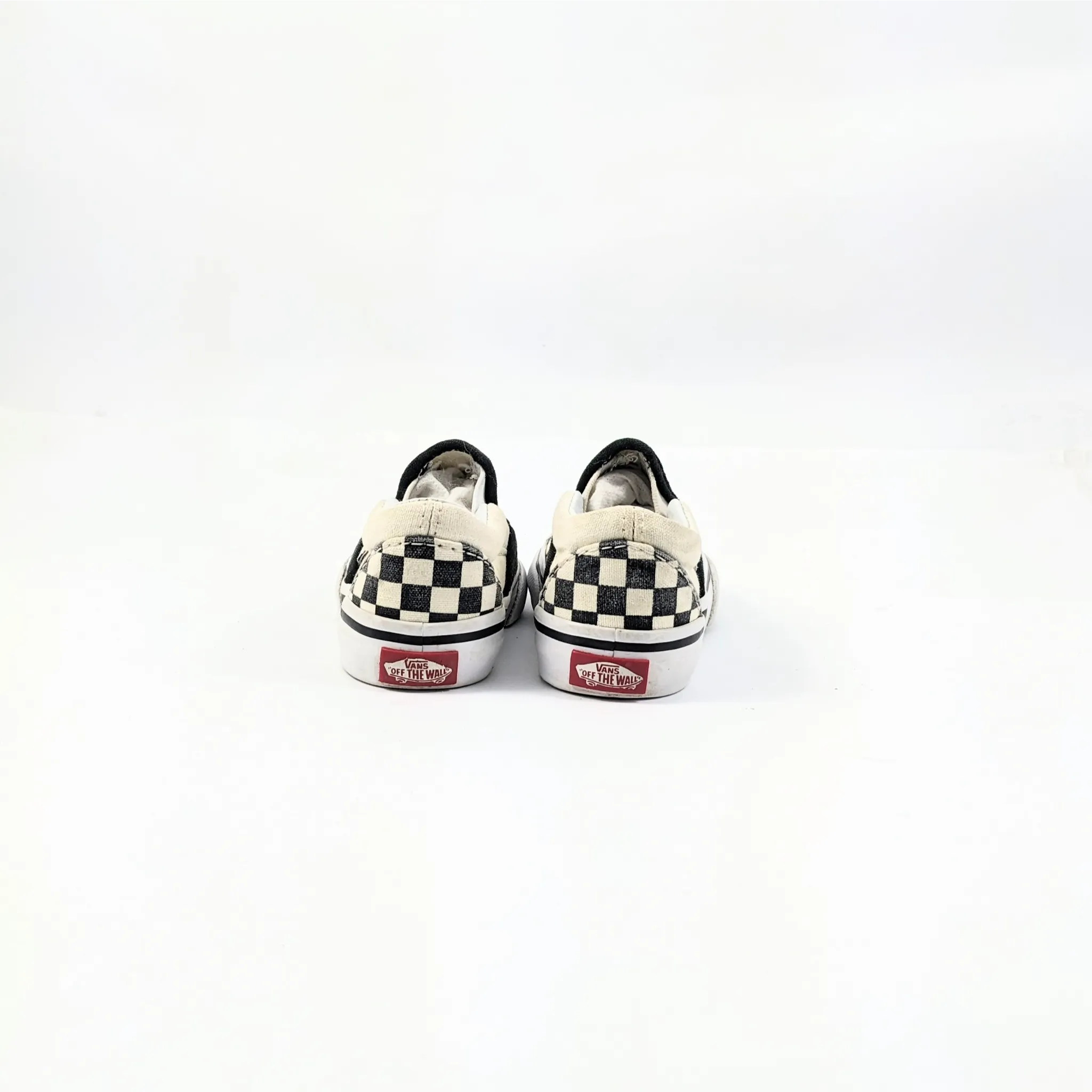 Vans White CheckerBoard SlipOns