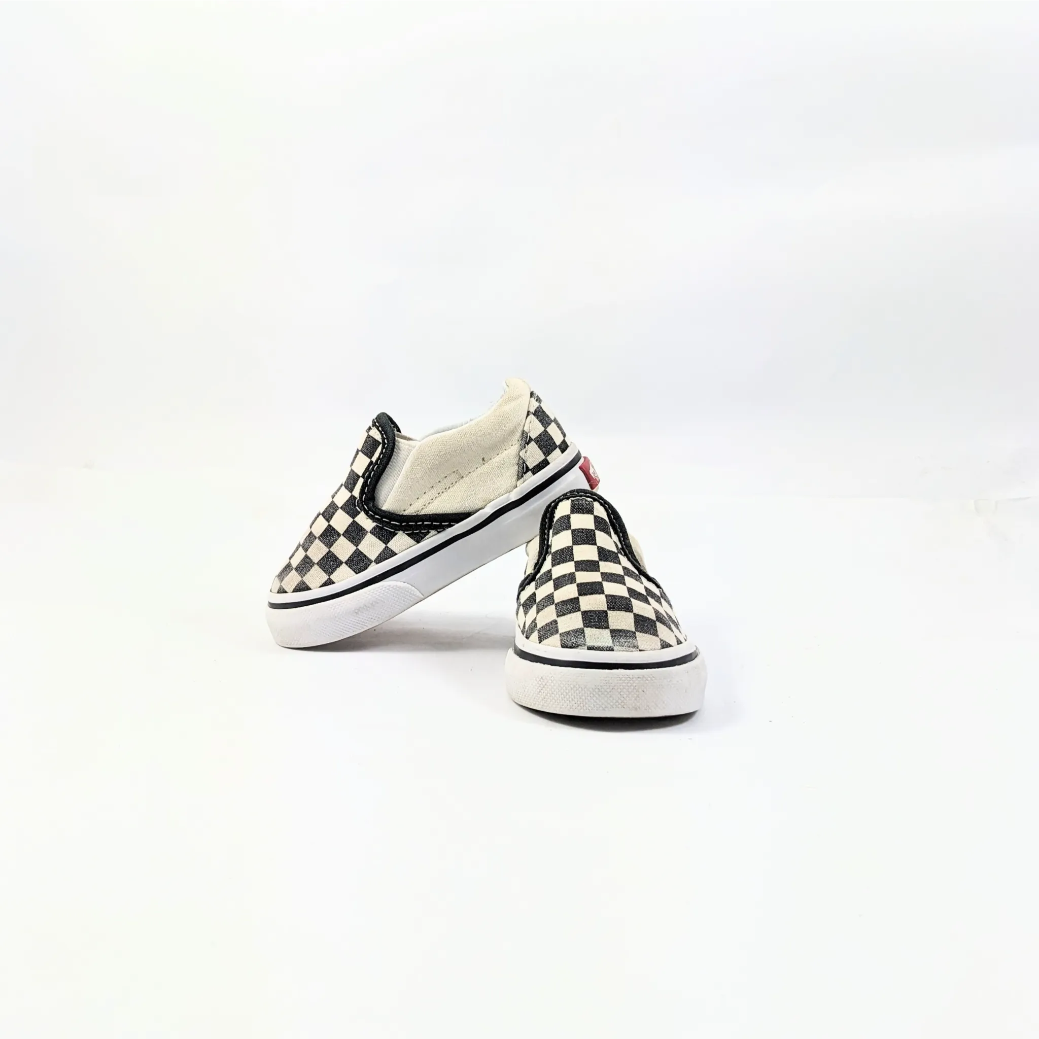 Vans White CheckerBoard SlipOns