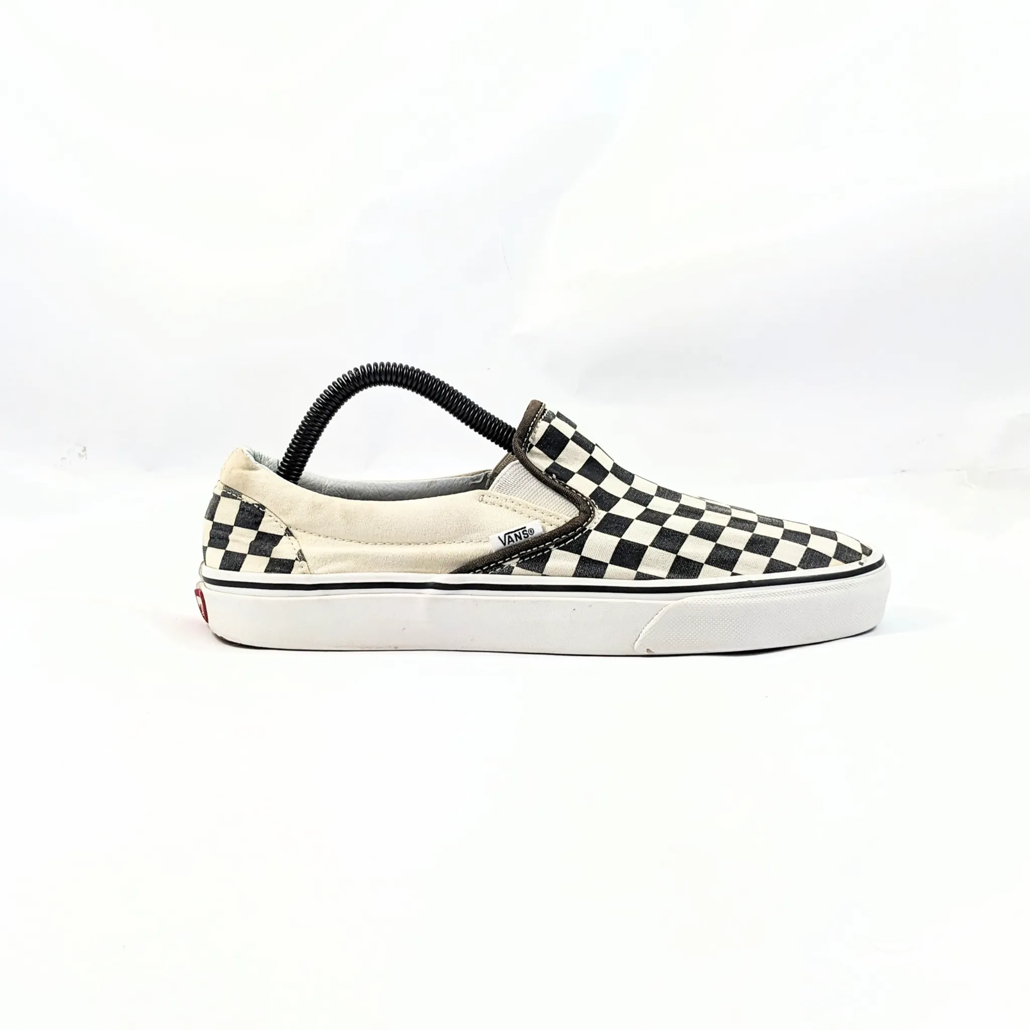 Vans White CheckerBoard SlipOns