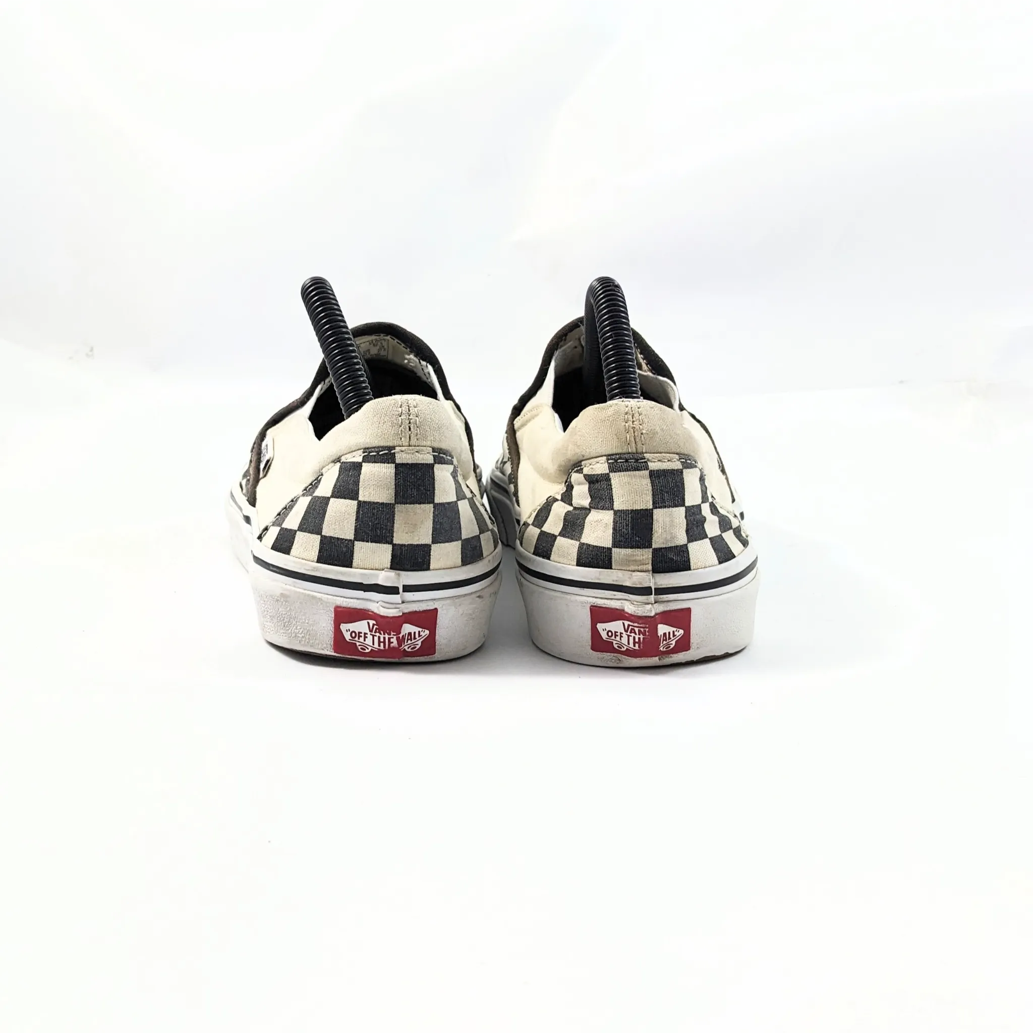 Vans White CheckerBoard SlipOns