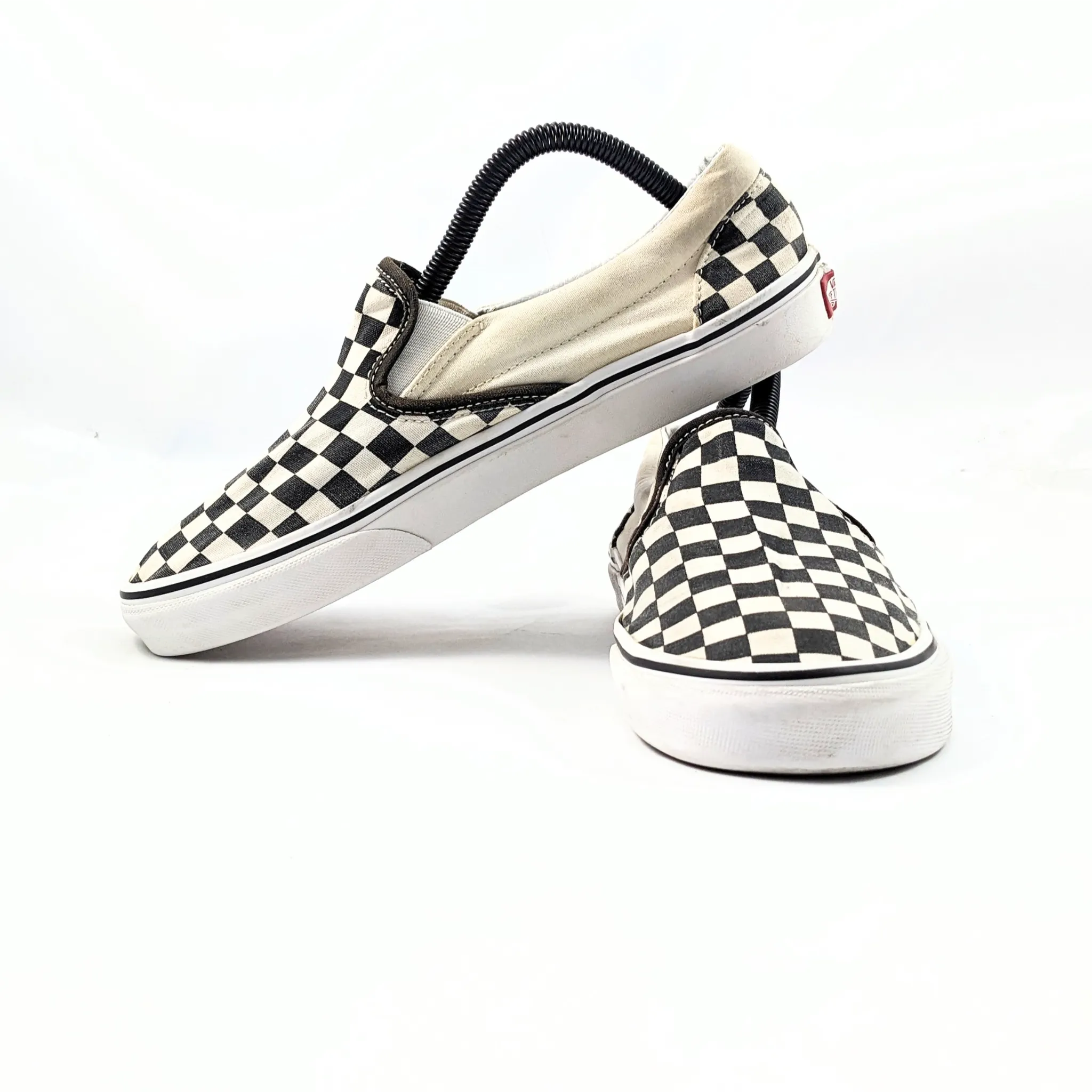 Vans White CheckerBoard SlipOns