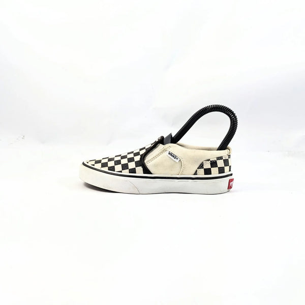 حذاء Van White CheckerBoard SlipOns
