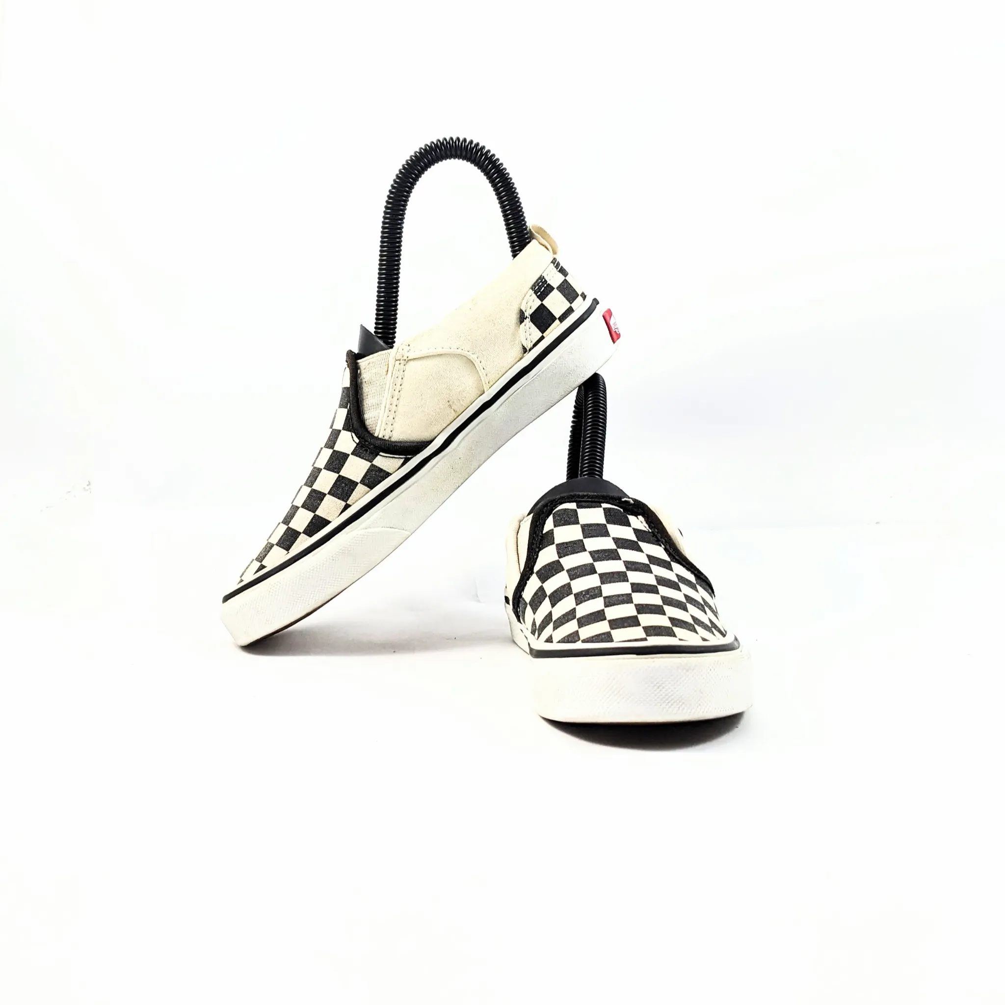 حذاء Van White CheckerBoard SlipOns