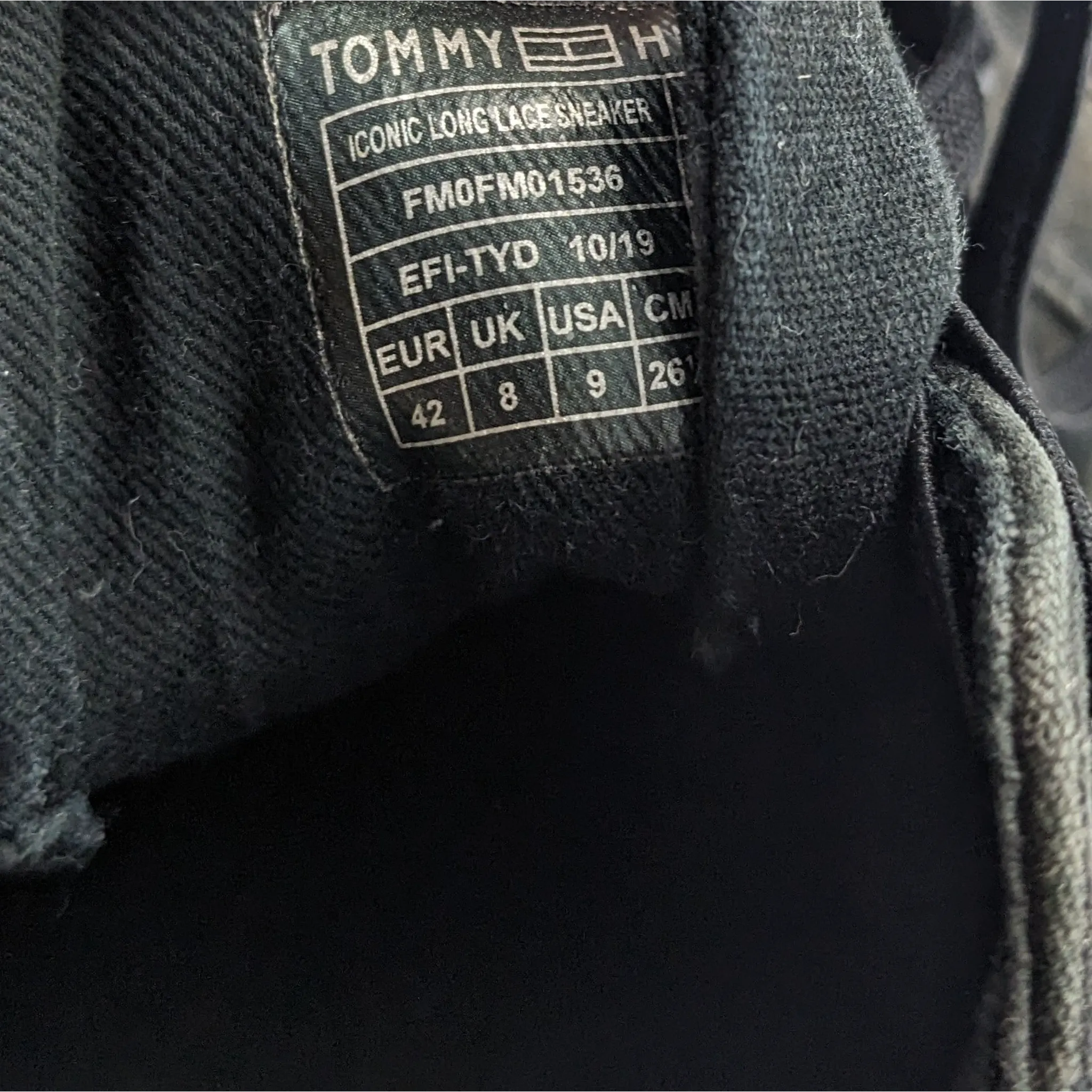 Tommy Hilfiger Black Sneakers