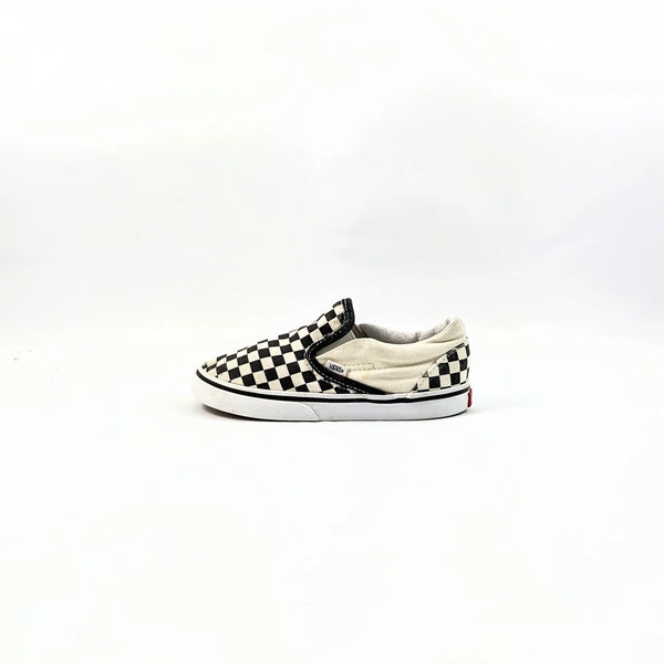 Vans White CheckerBoard SlipOns