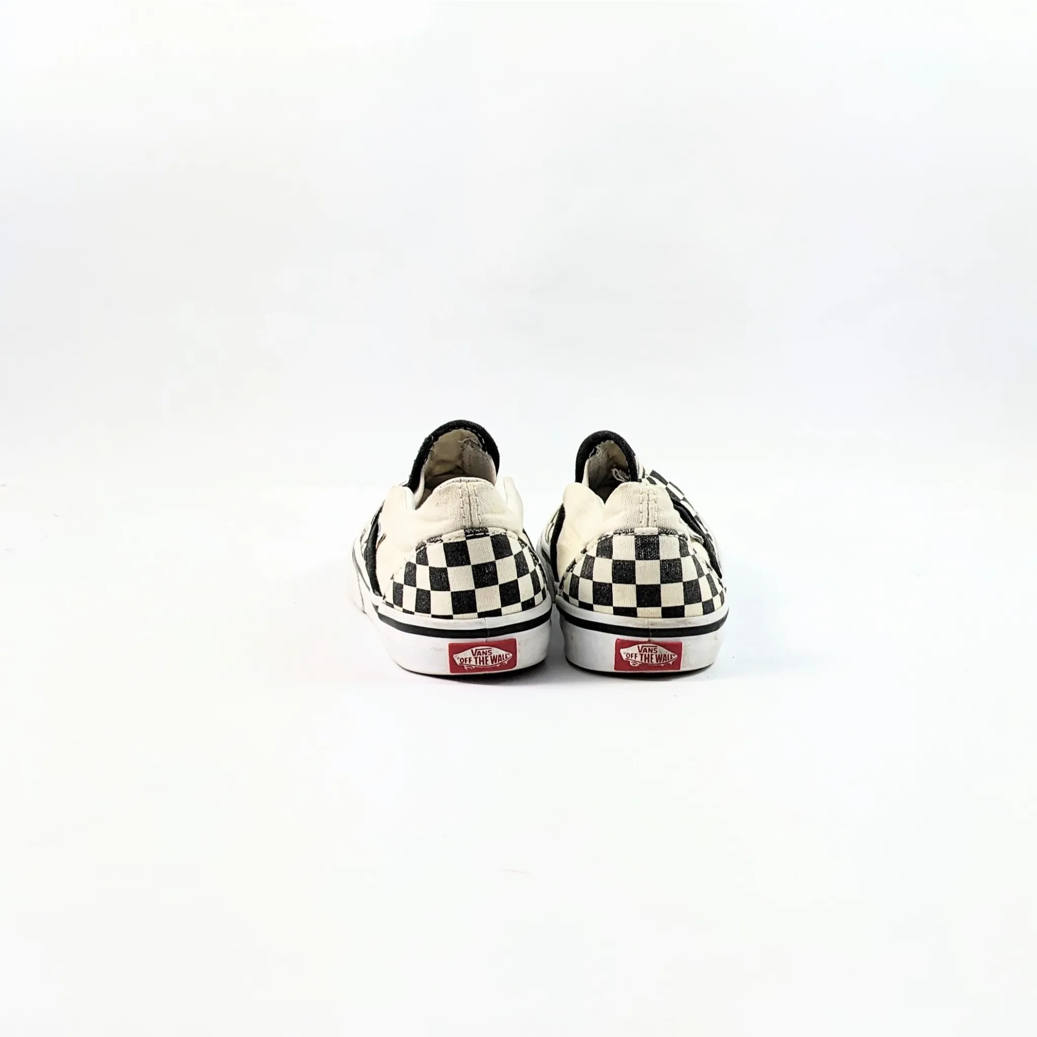 Vans White CheckerBoard SlipOns