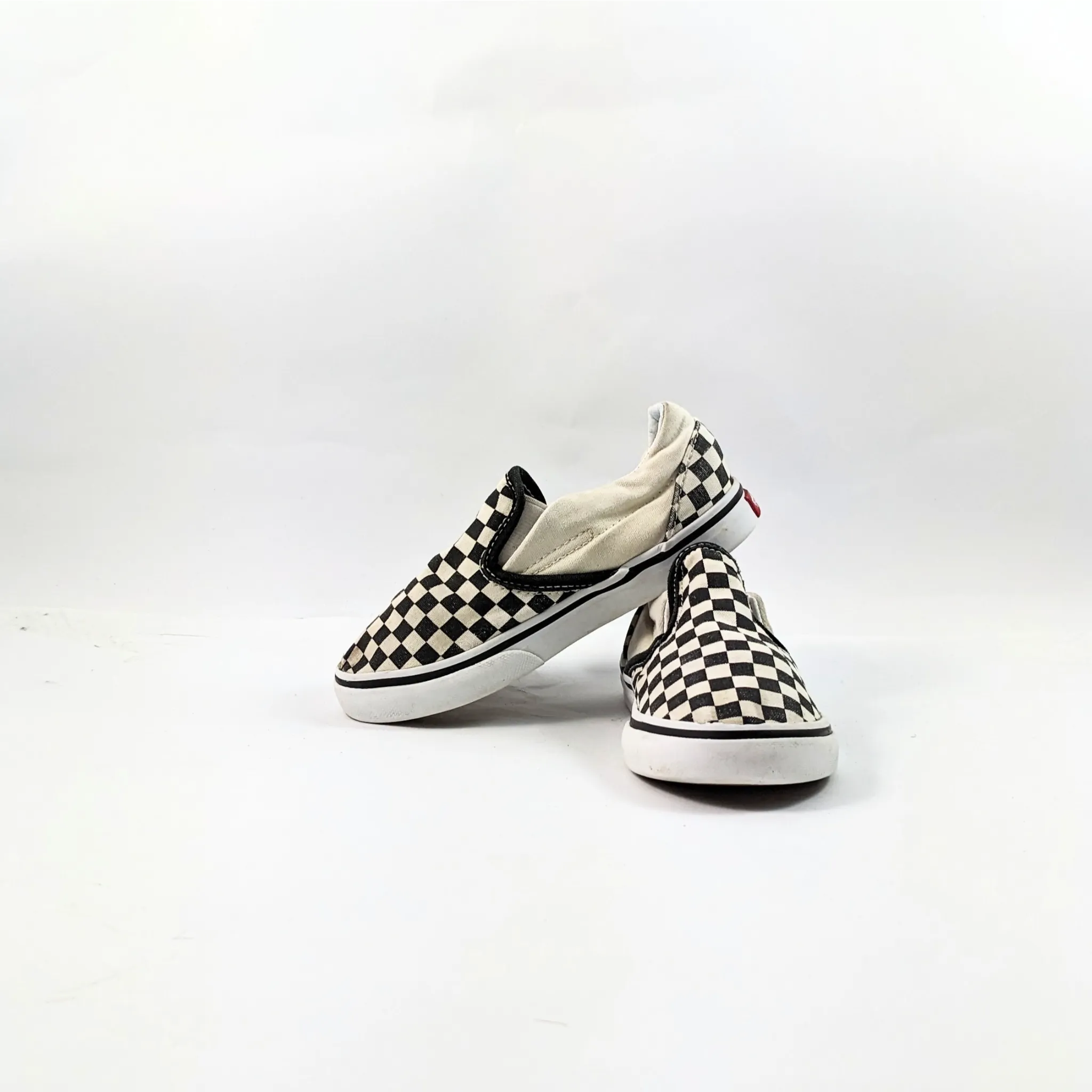 Vans White CheckerBoard SlipOns