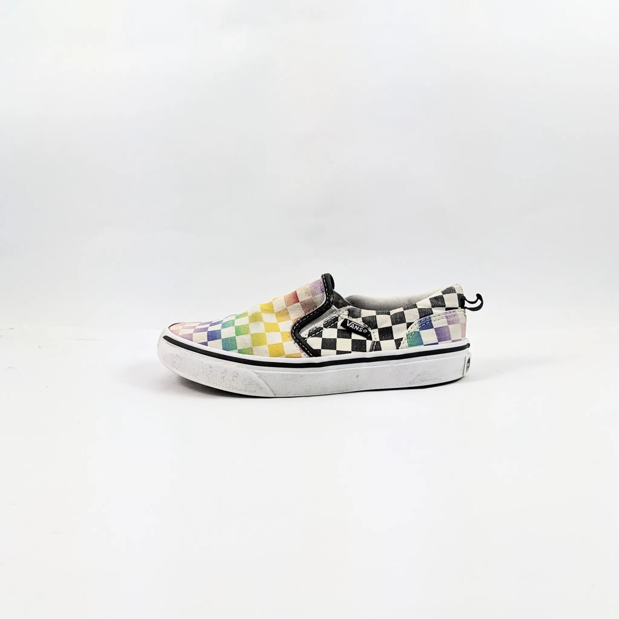 Vans White CheckerBoard SlipOns