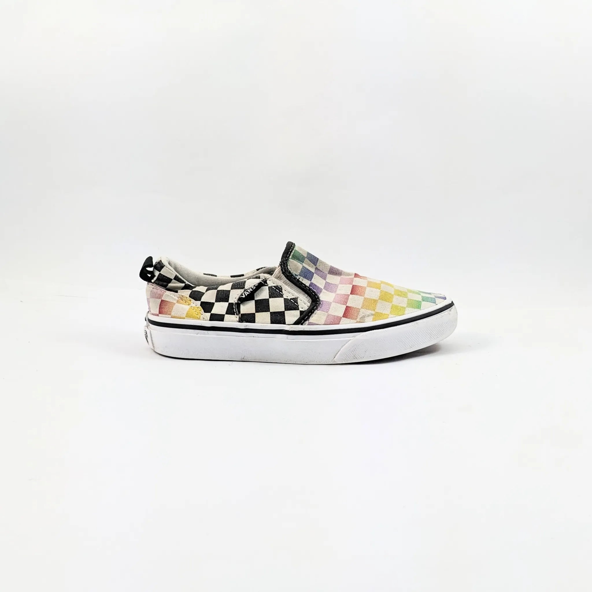 Vans White CheckerBoard SlipOns