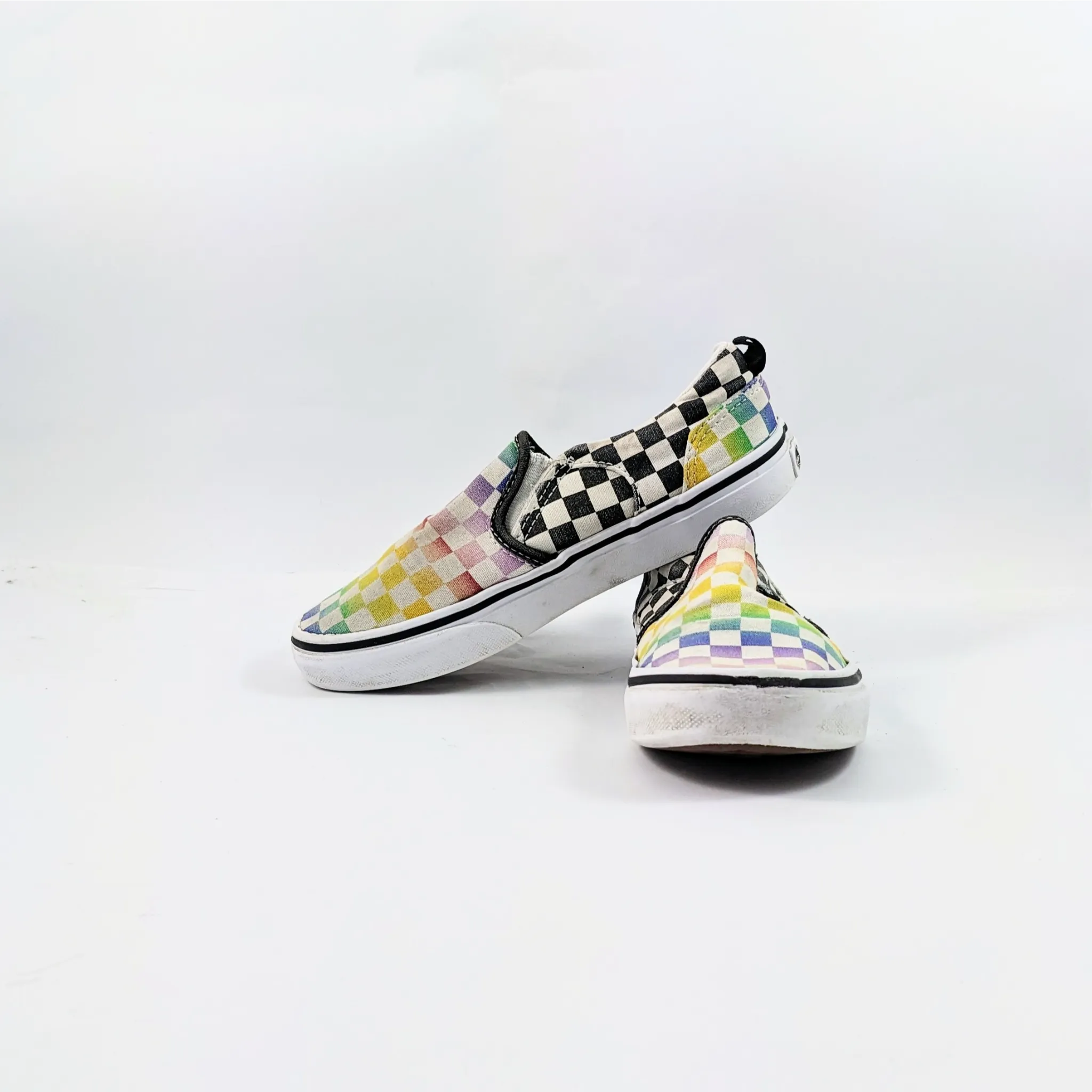 Vans White CheckerBoard SlipOns