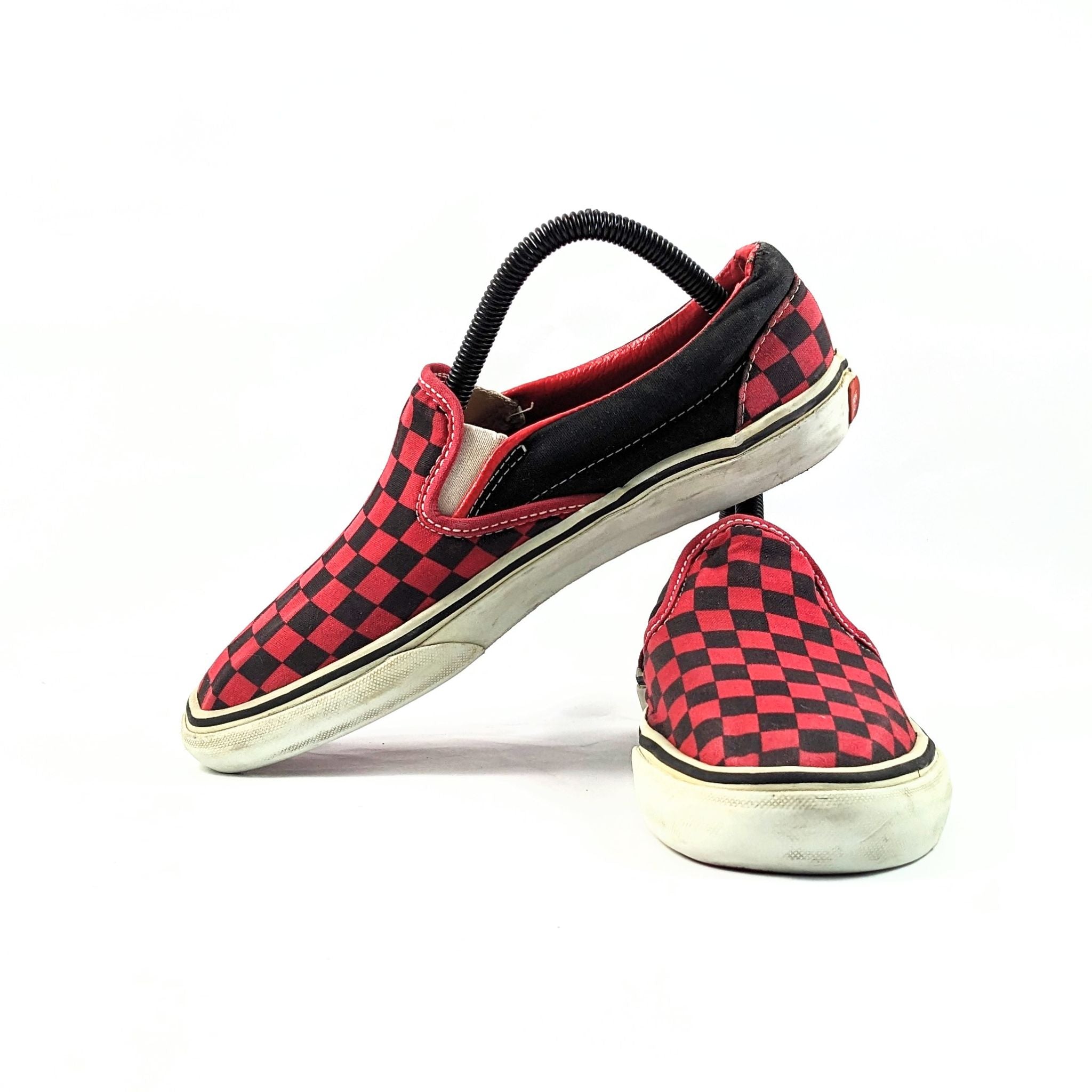 حذاء Vans Red CheckerBoard SlipOns