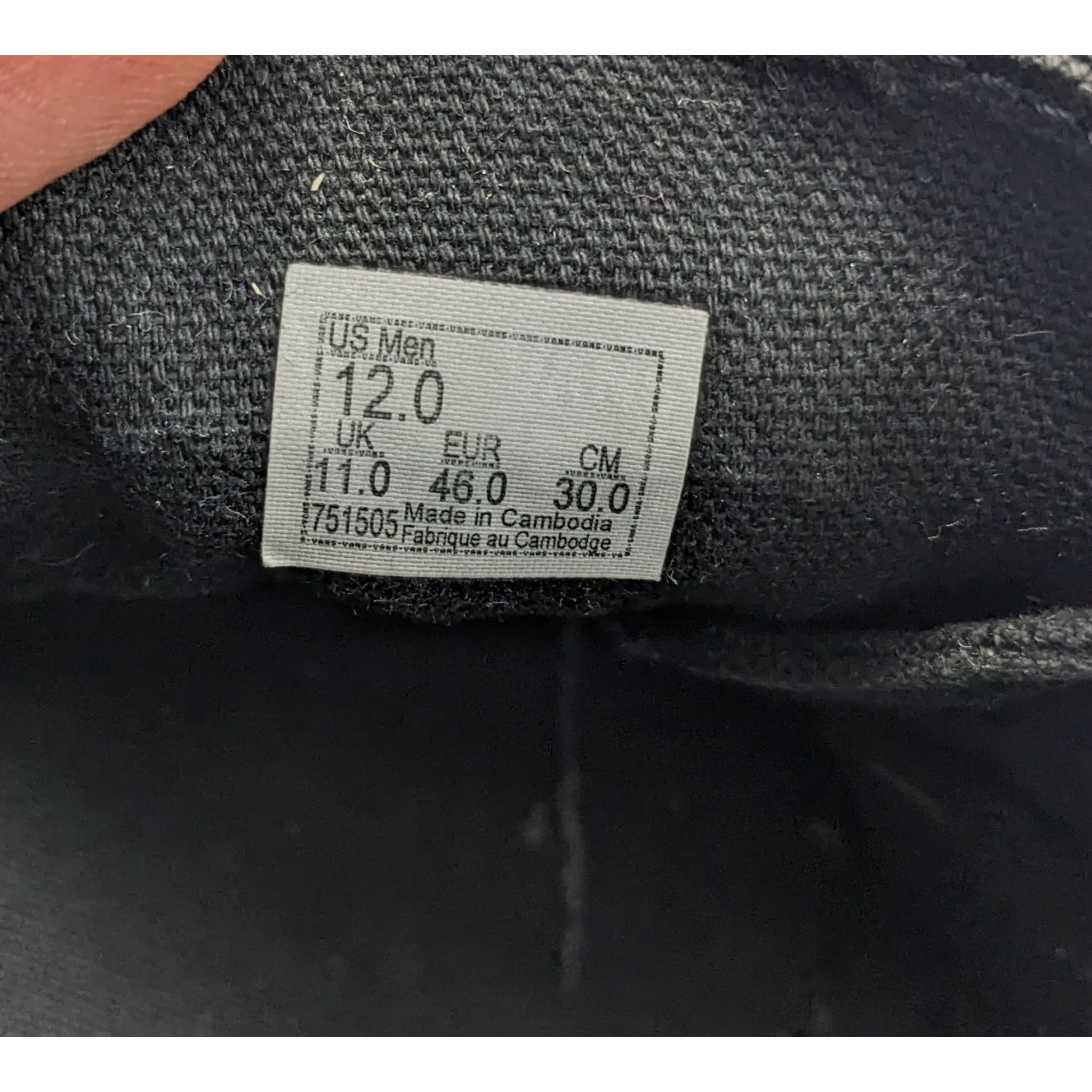 Vans Black Sneakers