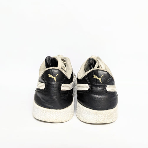 PUMA black Leather Sneakers for Men & Women
