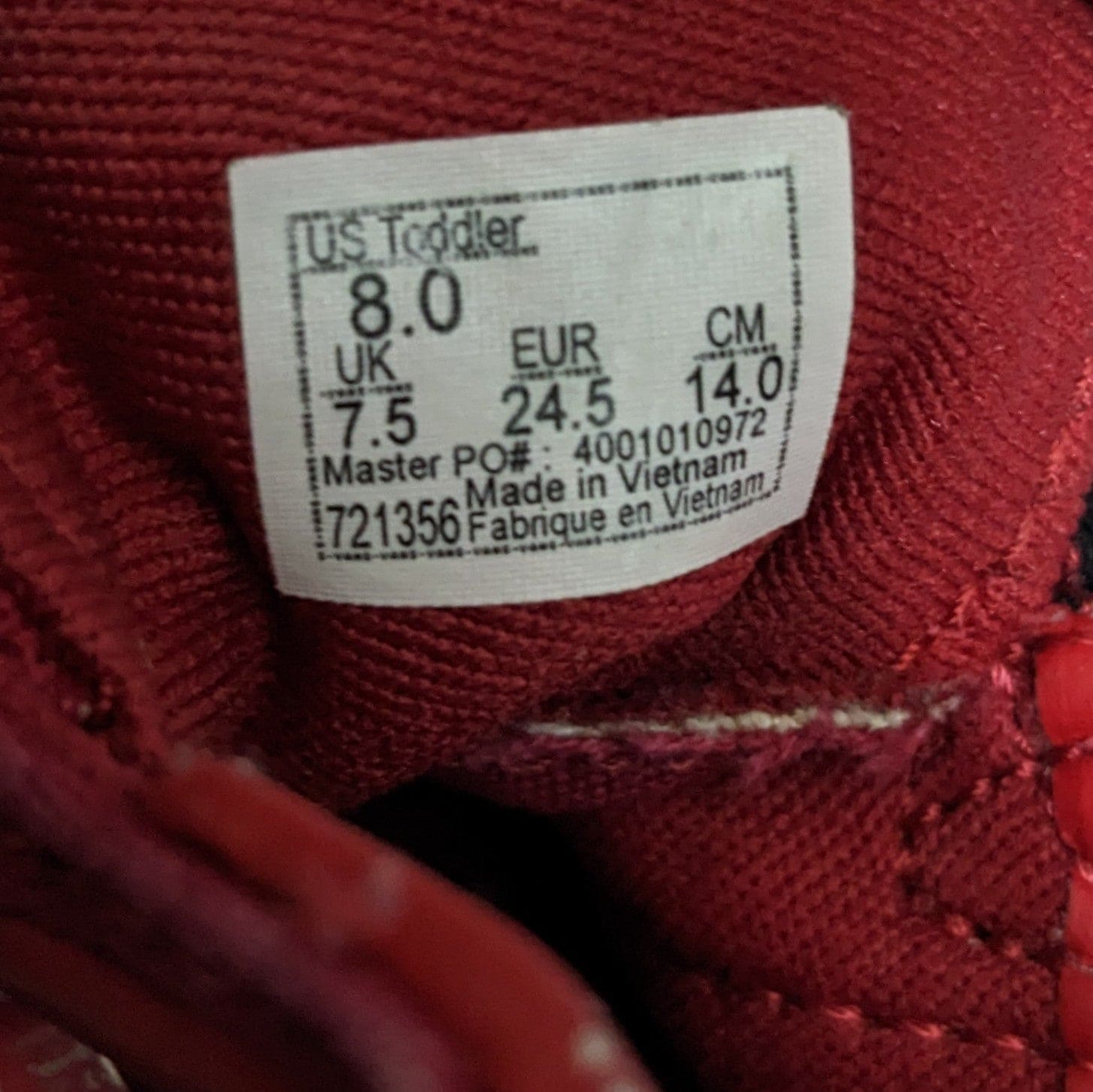 Vans Red Old Skool Kids Sneakers