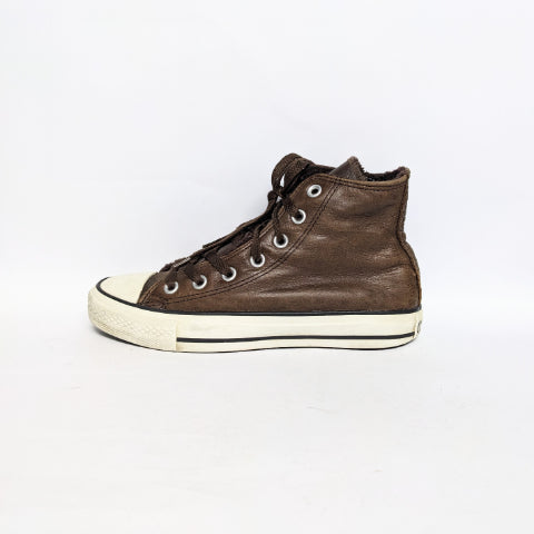 Converse All Star, Brown Leather Mid Junior Sneakers
