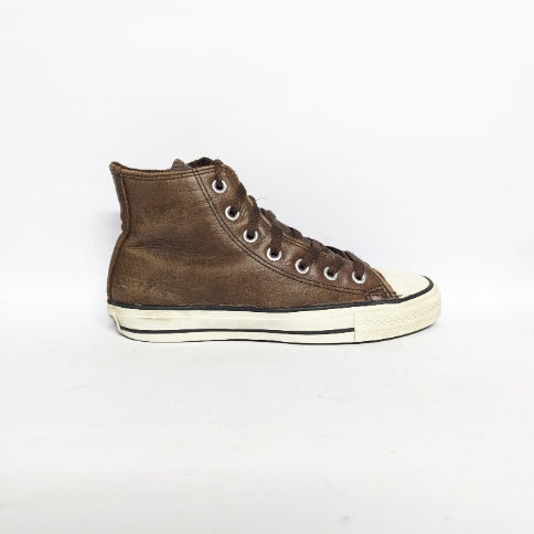 Converse All Star, Brown Leather Mid Junior Sneakers