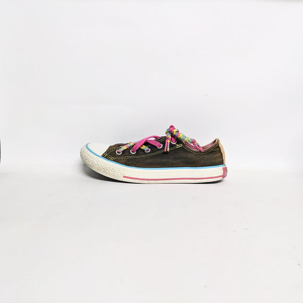 Converse Kids Sneakers grey with Pink Laces