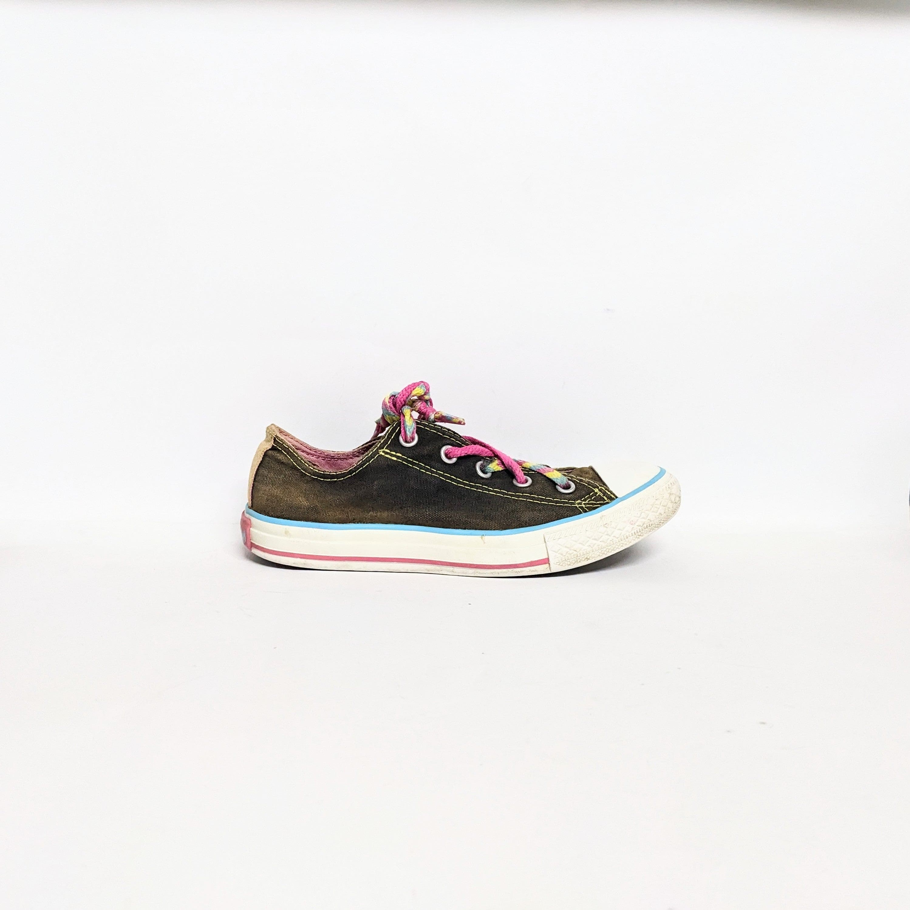 Converse Kids Sneakers grey with Pink Laces