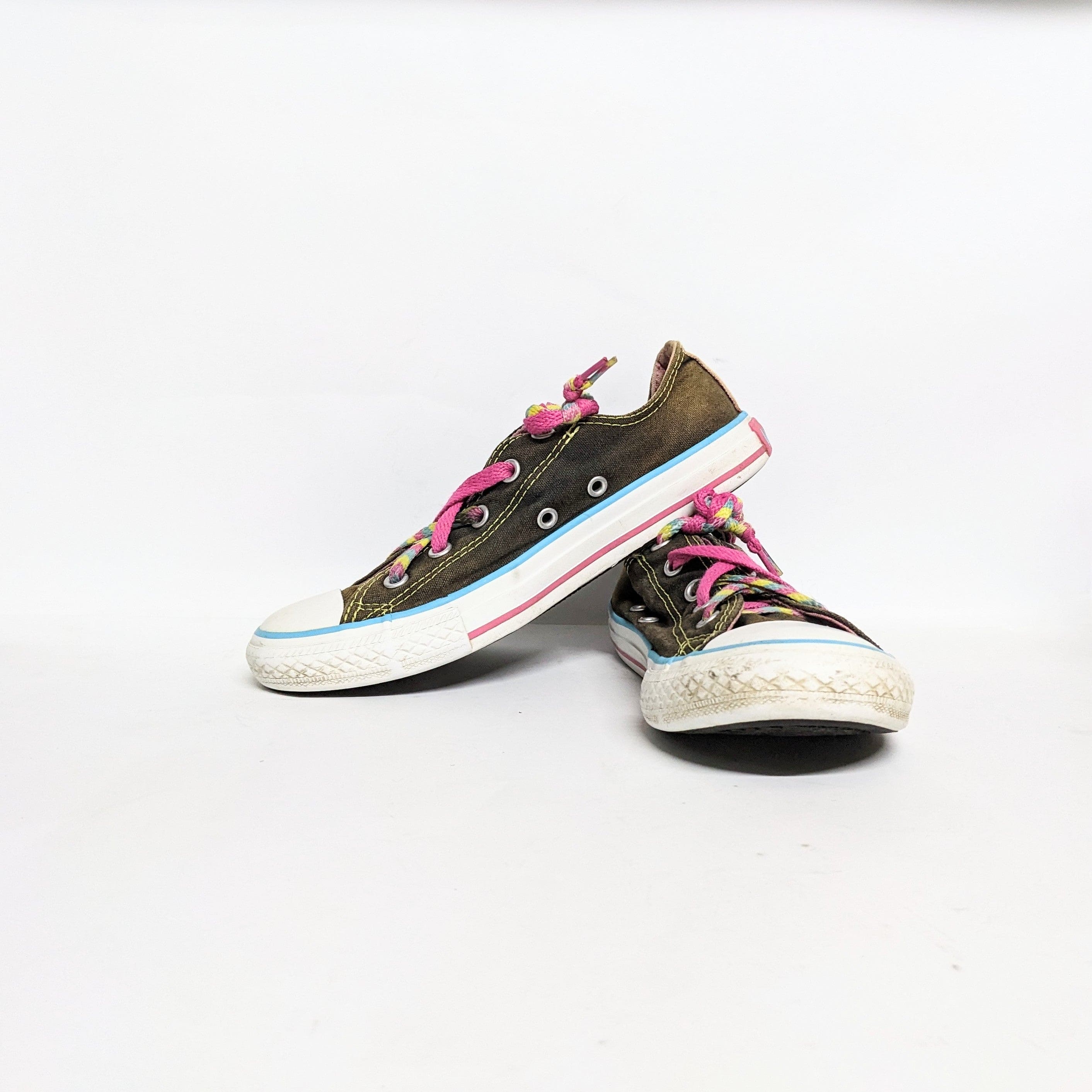 Converse Kids Sneakers grey with Pink Laces