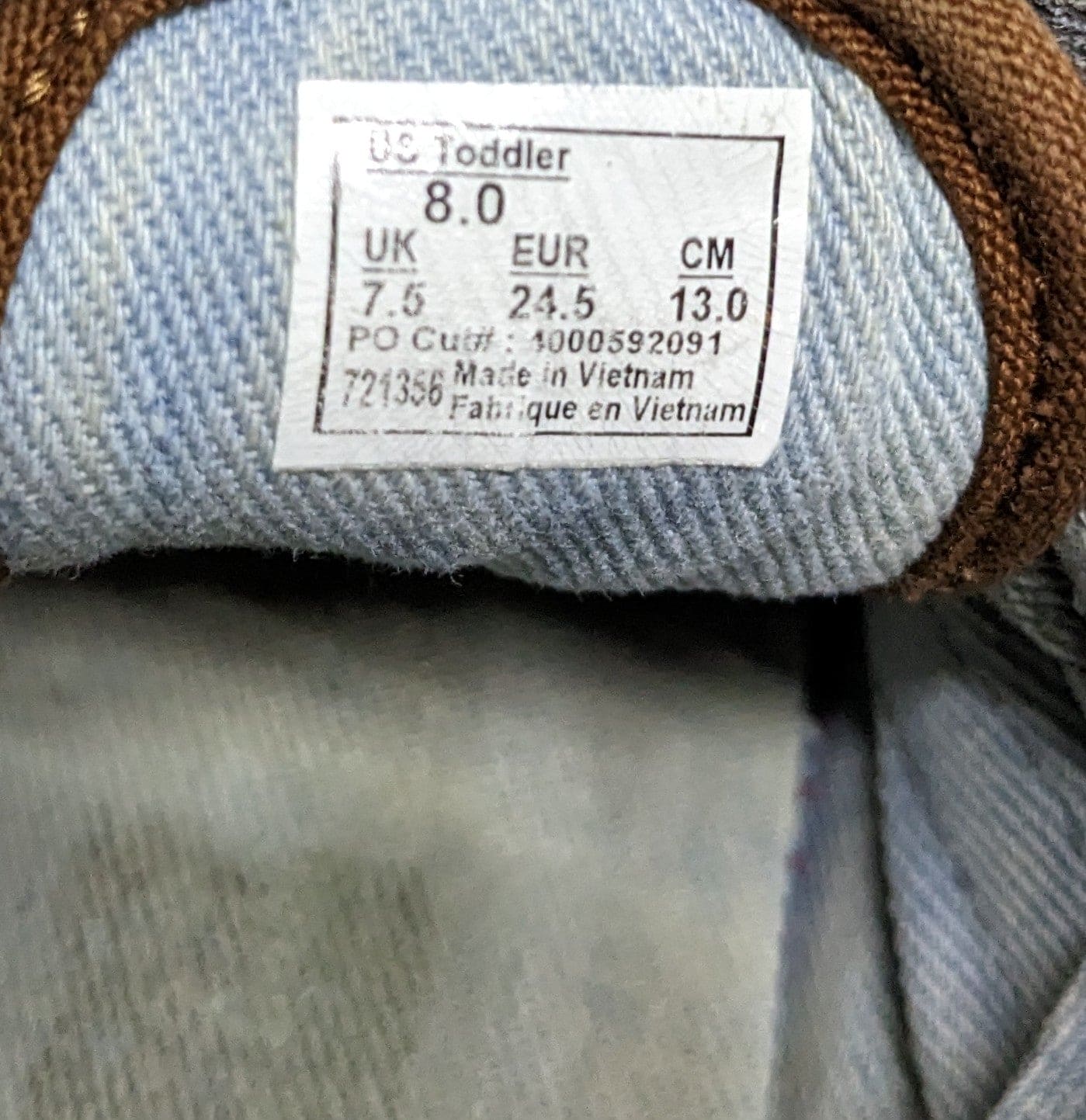 Vans Kids Sneakers Grey Imported Used