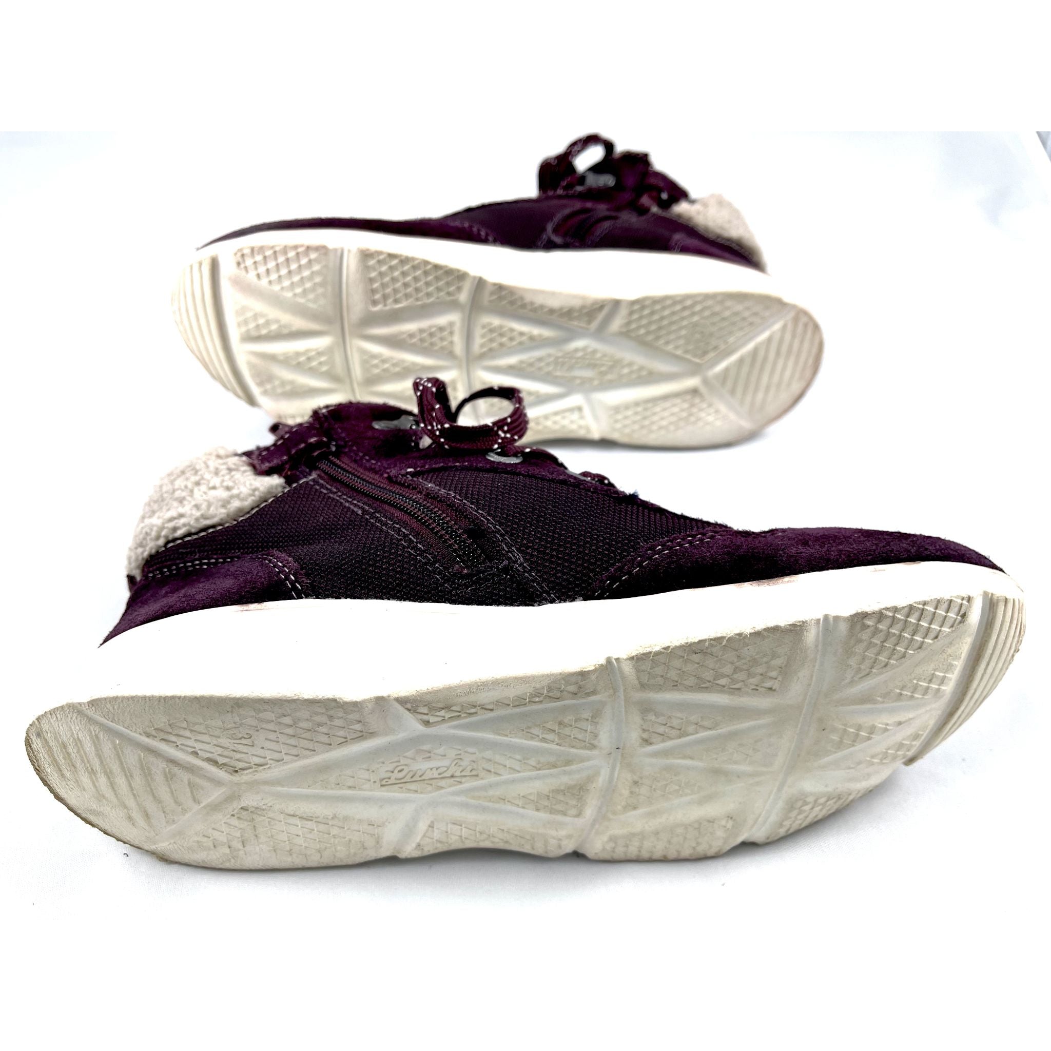 Maroon  Zipper HighTop Sneakers